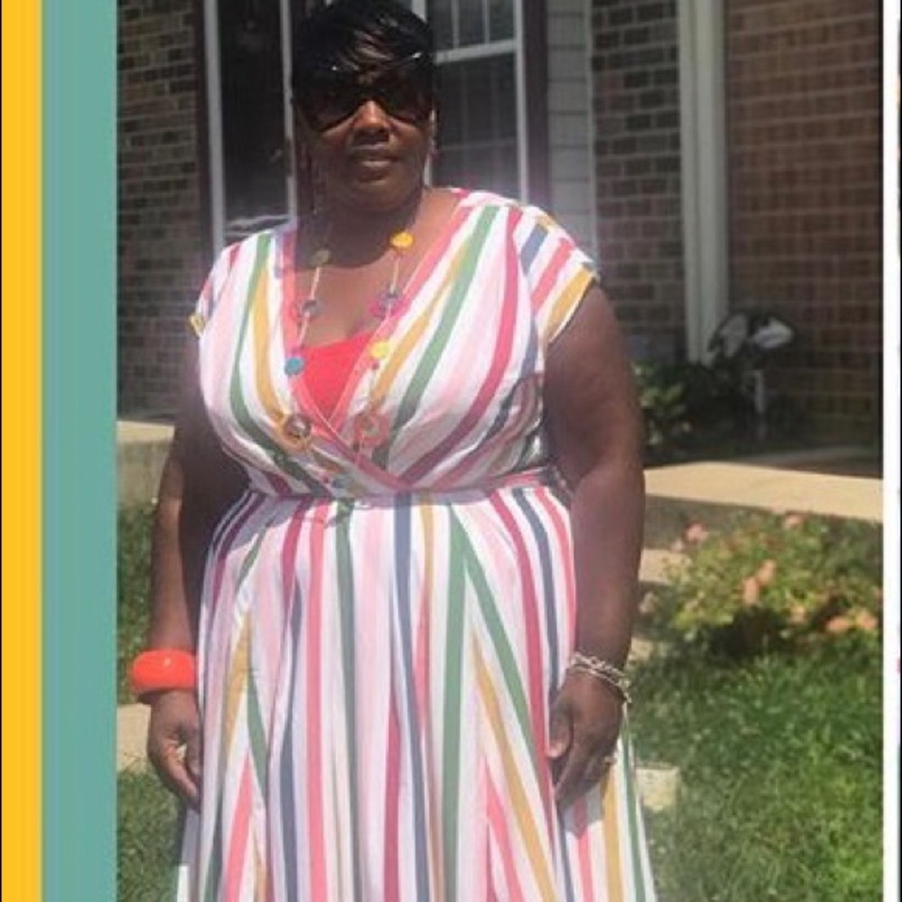 Rainbow maxi dress